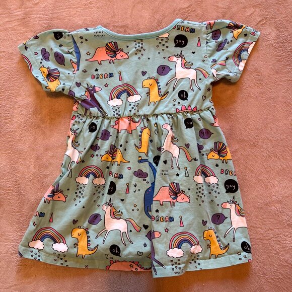 Hanna Andersson Hot Air Balloon Dress + Dino Unicorn Dress Bundle | 3T | 100% Co - Picture 10 of 11